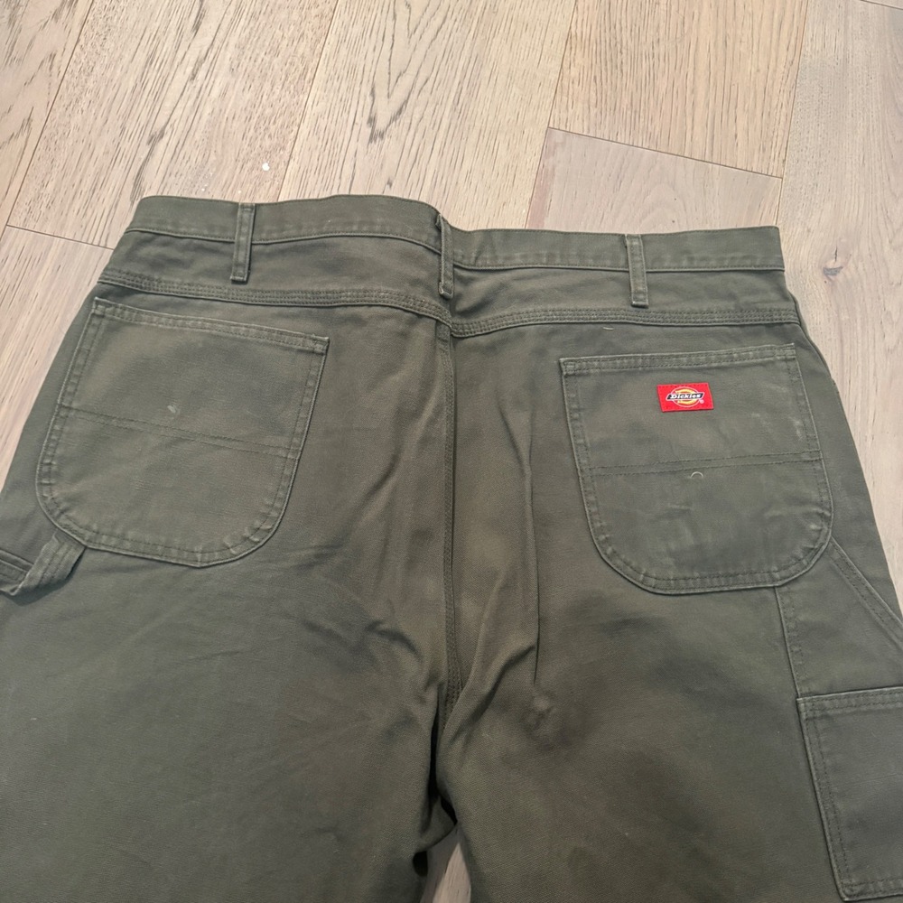 Dickies Men's Olive Green Carpenter Work Pants 44x32 Cotton Durable - Picture 8 of 11